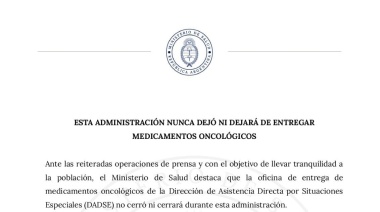 El Ministerio de Salud alejó fantasmas: no van a faltar medicamentos oncológicos