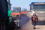 Cardozo de visita en los trabajos de la Ruta Interbalnearia