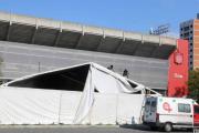 Vuelve el fútbol y desmontaron el hospital de campaña instalado en la cancha de Estudiantes