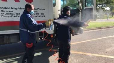 Lezama: trabajos de sanitización a los ingresantes