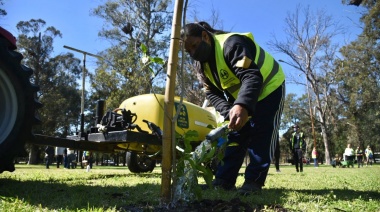 Avanzan las tareas de forestación en el Bosque platense