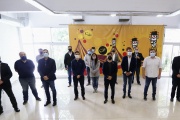 Kicillof recorrió obras sobre la ruta a la costa Atlántica y se reunió con intendentes.