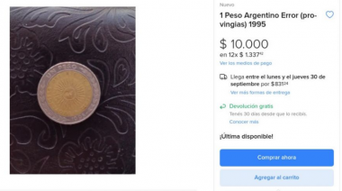 En Mercado Libre pagan hasta 15 mil pesos por monedas de 1 peso