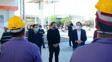Varela: Watson y Katopodis visitaron obra del hospital modular