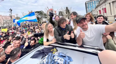 Milei de caravana: los libertarios siguen con la campaña electoral
