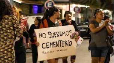 Protestas por el tema de la reubicación de la "zona roja" de La Plata