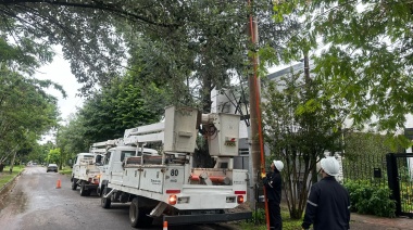Importante operativo de EDELAP por la fuerte tormenta que afecta a la región