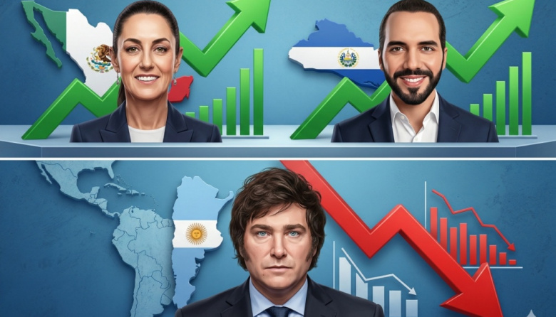 Ranking de Presidentes: Claudia Sheinbaum y Nayib Bukele lideran la imagen positiva en Latinoamérica