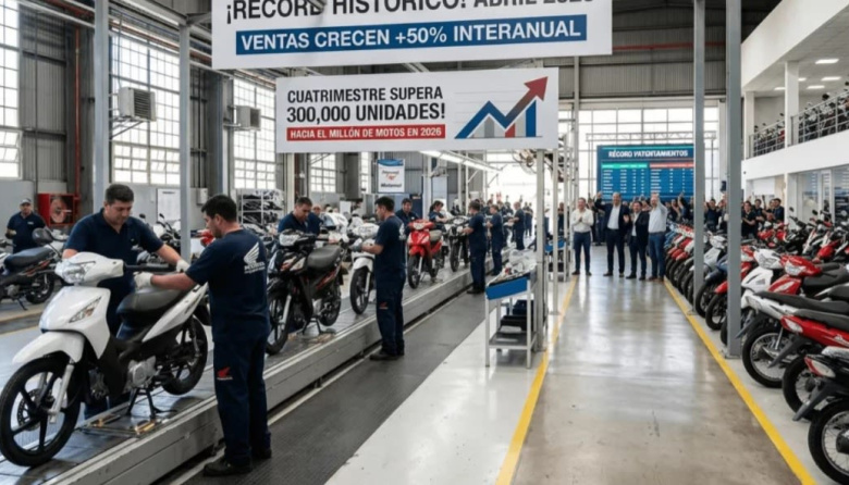 El patentamiento de motos 0 km creció un 30,4% interanual