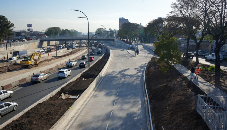 Finalizaron las obras de las dos colectoras de la nueva autopista parque Dellepiane