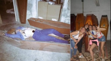 Insólito: jóvenes realizan fiesta en un cementerio