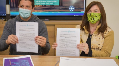 Estela Díaz y el intendente Cardozo firmaron el programa "Comunidades sin violencia"