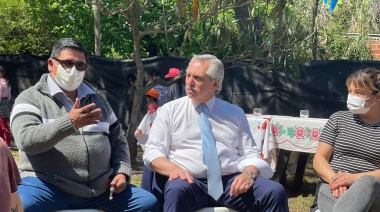 El Presidente Alberto Fernández visito Merlo