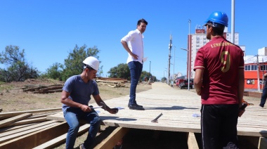 Continúan los trabajos integrales y de puesta en valor de espacios públicos de Santa Teresita