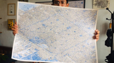Dibujó el mapa de La Plata a mano alzada y se hizo viral en redes