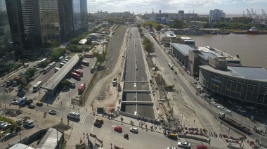 Obras en Autovía Buenos Aires - La Plata: Habilitaron el tránsito liviano en el Paseo Del Bajo