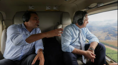 Alberto Fernández recorrió las zonas afectadas por los incendios en Corrientes