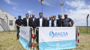 Kicillof inauguró una red de gas natural en el interior bonaerense