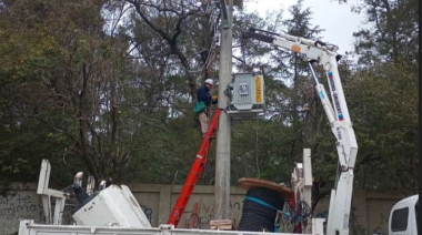 Edelap realizó obras en la red eléctrica de Gorina