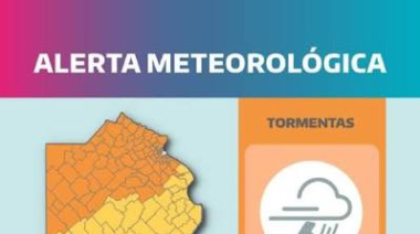 Media provincia bajo alerta naranja por lluvias, ráfagas de viento y posible granizo