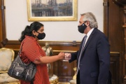 Fernández se reunió con Margarita Barrientos