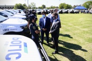 Kicillof, Berni y Espinoza pusieron en funcionamiento 80 patrulleros