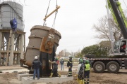 Nueva Costanera: se emplazó la cuchara de acería de Tenaris