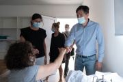 El intendente de General Viamonte visitó el nuevo lavadero del Hospital de los Toldos