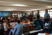 Gray recorrió obras y destacó el programa Esteban Online para estudiantes