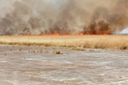 Incendio en la zona del aeropuerto de Bahía Blanca obligó a reprogramar un vuelo